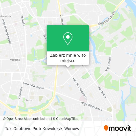 Mapa Taxi Osobowe Piotr Kowalczyk