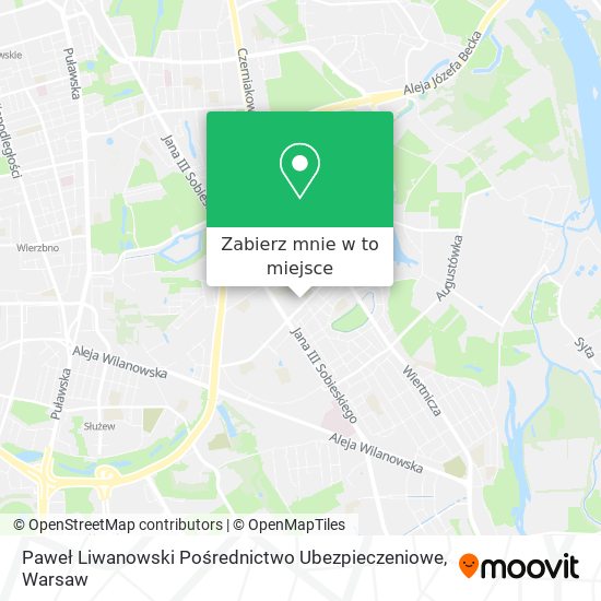 Mapa Paweł Liwanowski Pośrednictwo Ubezpieczeniowe