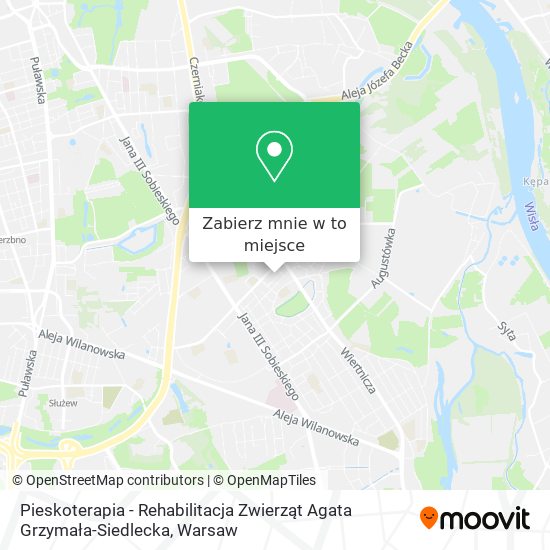 Mapa Pieskoterapia - Rehabilitacja Zwierząt Agata Grzymała-Siedlecka