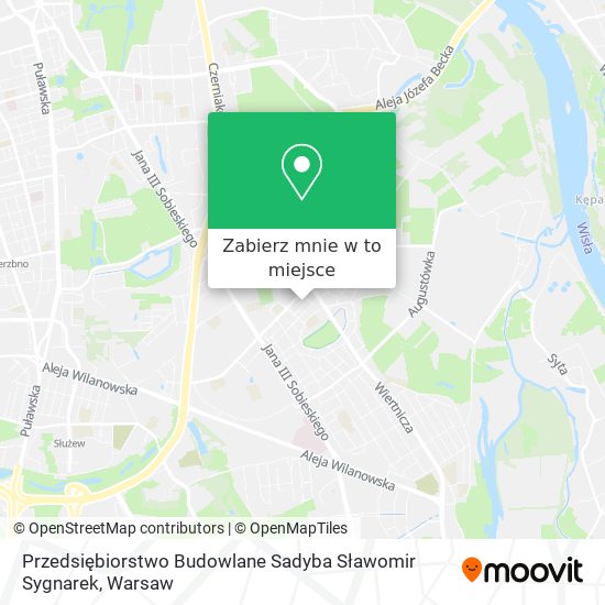 Mapa Przedsiębiorstwo Budowlane Sadyba Sławomir Sygnarek