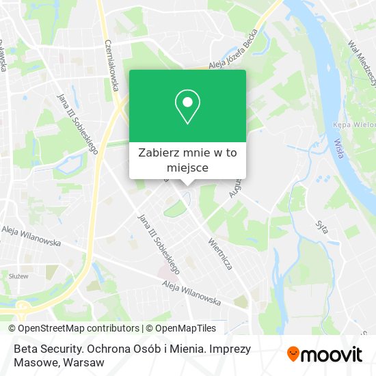 Mapa Beta Security. Ochrona Osób i Mienia. Imprezy Masowe