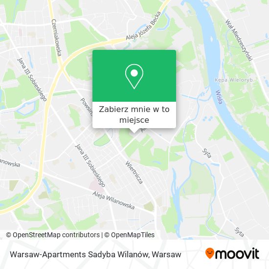 Mapa Warsaw-Apartments Sadyba Wilanów