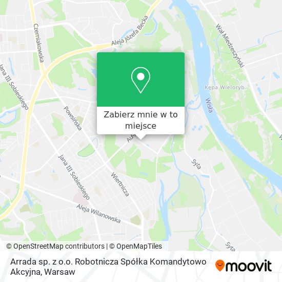 Mapa Arrada sp. z o.o. Robotnicza Spółka Komandytowo Akcyjna