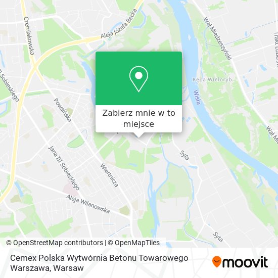 Mapa Cemex Polska Wytwórnia Betonu Towarowego Warszawa