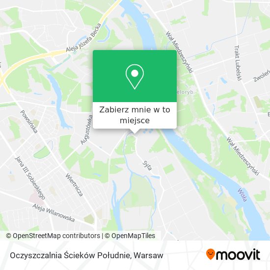 Mapa Oczyszczalnia Ścieków Południe