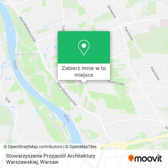 Mapa Stowarzyszenie Przyjaciół Architektury Warszawskiej