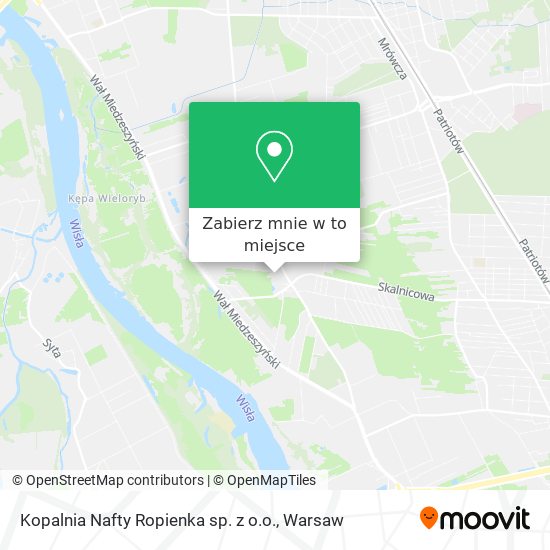 Mapa Kopalnia Nafty Ropienka sp. z o.o.