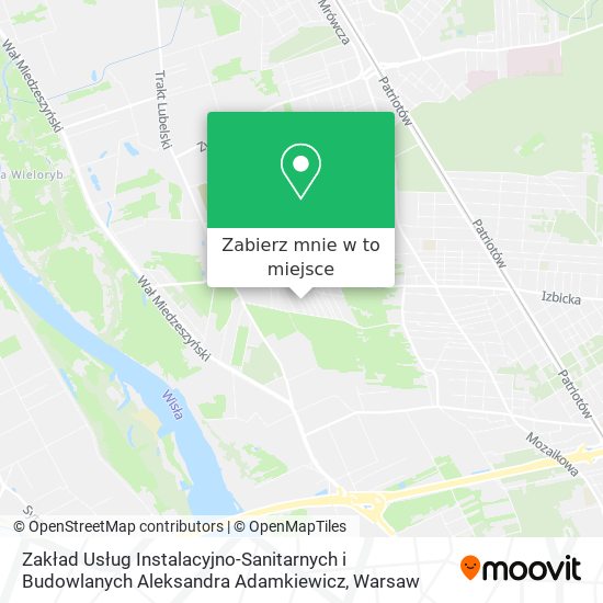 Mapa Zakład Usług Instalacyjno-Sanitarnych i Budowlanych Aleksandra Adamkiewicz