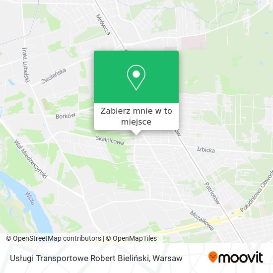 Mapa Usługi Transportowe Robert Bieliński