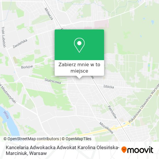 Mapa Kancelaria Adwokacka Adwokat Karolina Olesińska-Marciniuk