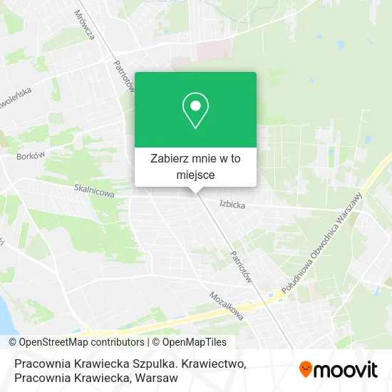 Mapa Pracownia Krawiecka Szpulka. Krawiectwo, Pracownia Krawiecka