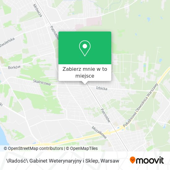 Mapa \Radość\ Gabinet Weterynaryjny i Sklep