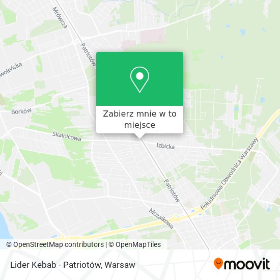 Mapa Lider Kebab - Patriotów