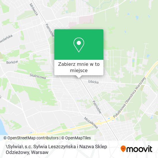 Mapa \Sylwia\ s.c. Sylwia Leszczyńska i Nazwa Sklep Odzieżowy