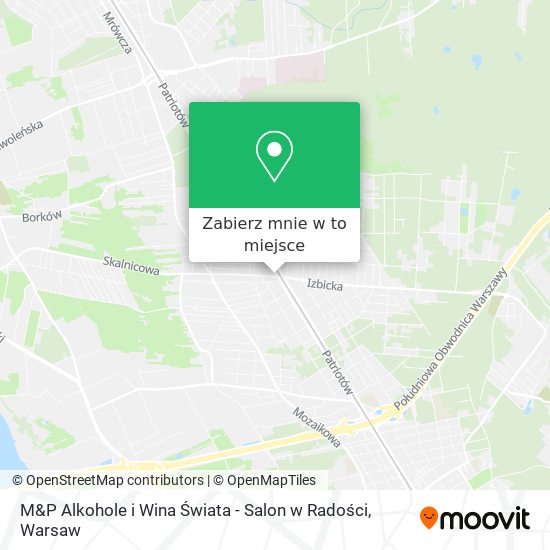 Mapa M&P Alkohole i Wina Świata - Salon w Radości