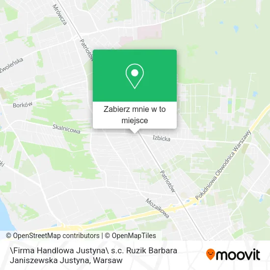 Mapa \Firma Handlowa Justyna\ s.c. Ruzik Barbara Janiszewska Justyna