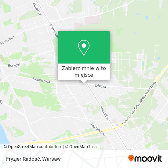 Mapa Fryzjer Radość