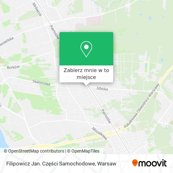 Mapa Filipowicz Jan. Części Samochodowe