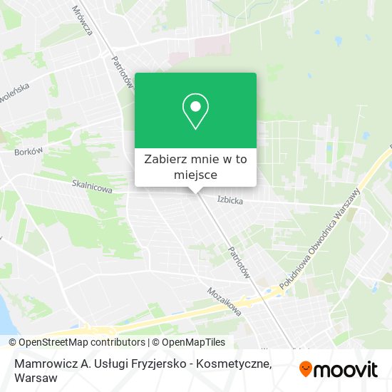 Mapa Mamrowicz A. Usługi Fryzjersko - Kosmetyczne