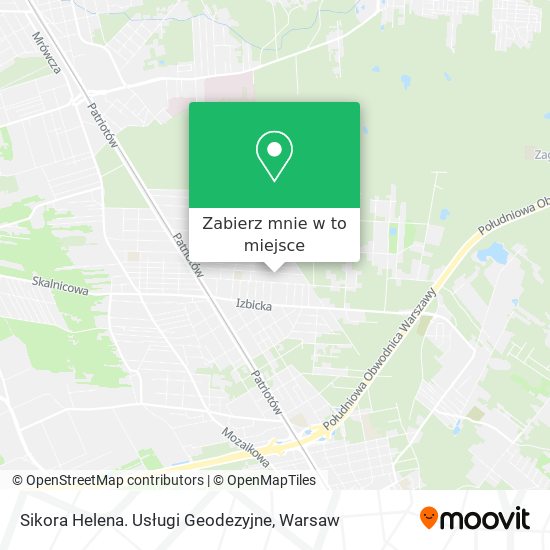 Mapa Sikora Helena. Usługi Geodezyjne