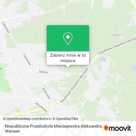 Mapa Niepubliczne Przedszkole Mierzejewska Aleksandra