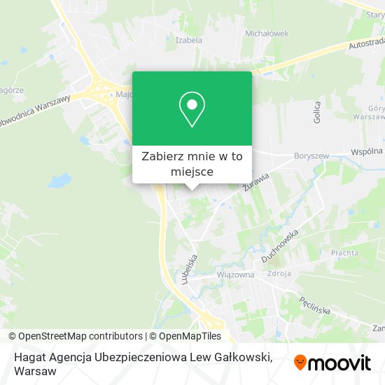 Mapa Hagat Agencja Ubezpieczeniowa Lew Gałkowski