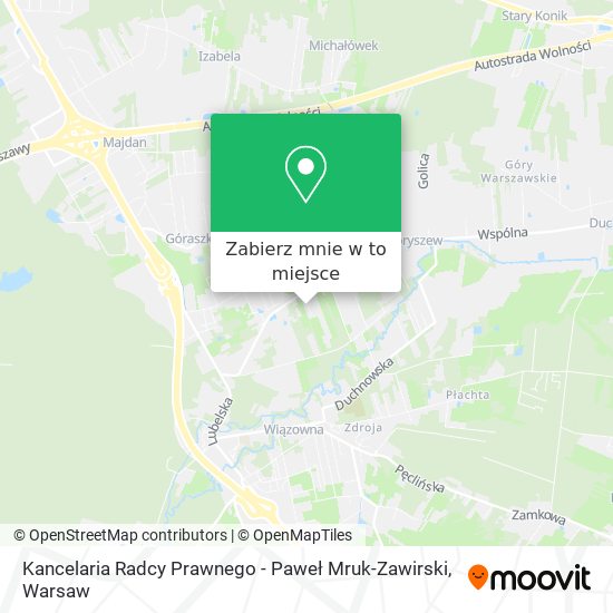 Mapa Kancelaria Radcy Prawnego - Paweł Mruk-Zawirski