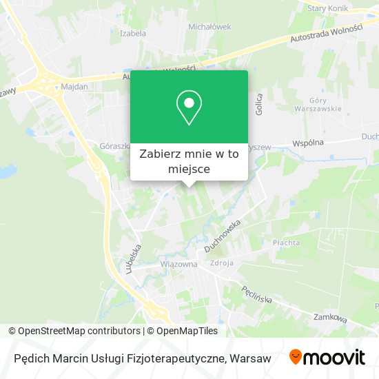 Mapa Pędich Marcin Usługi Fizjoterapeutyczne