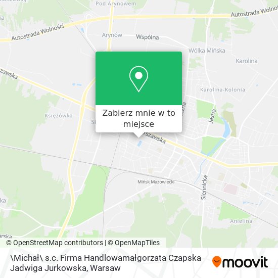 Mapa \Michał\ s.c. Firma Handlowamałgorzata Czapska Jadwiga Jurkowska