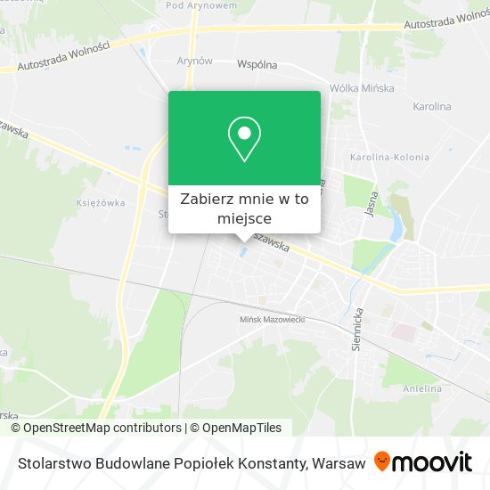 Mapa Stolarstwo Budowlane Popiołek Konstanty