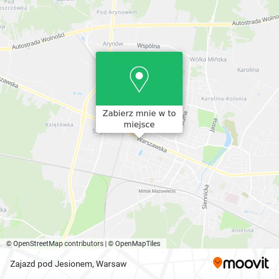 Mapa Zajazd pod Jesionem