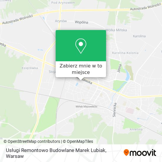 Mapa Usługi Remontowo Budowlane Marek Lubiak