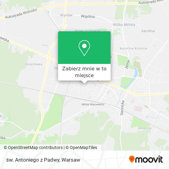 Mapa św. Antoniego z Padwy