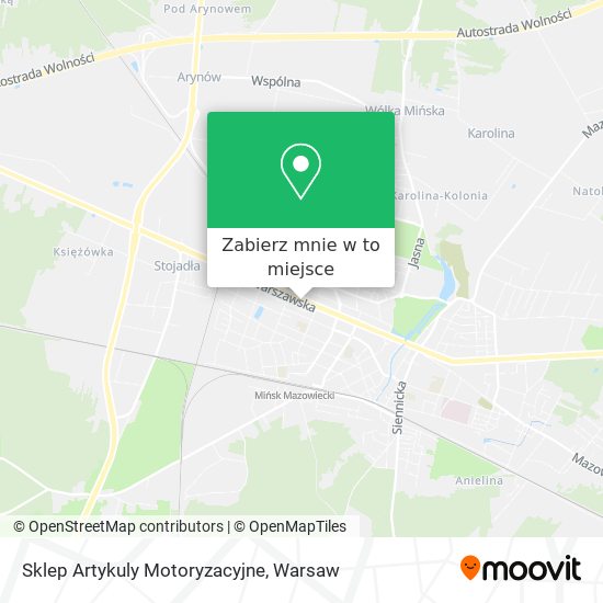 Mapa Sklep Artykuly Motoryzacyjne