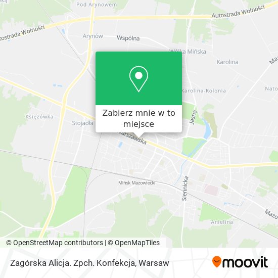 Mapa Zagórska Alicja. Zpch. Konfekcja