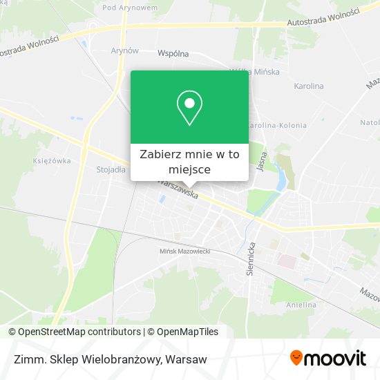 Mapa Zimm. Sklep Wielobranżowy