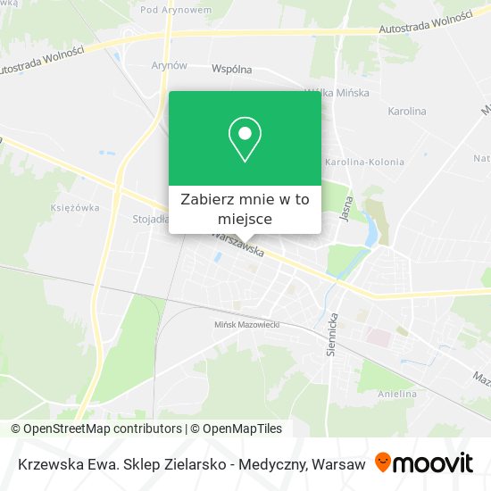 Mapa Krzewska Ewa. Sklep Zielarsko - Medyczny