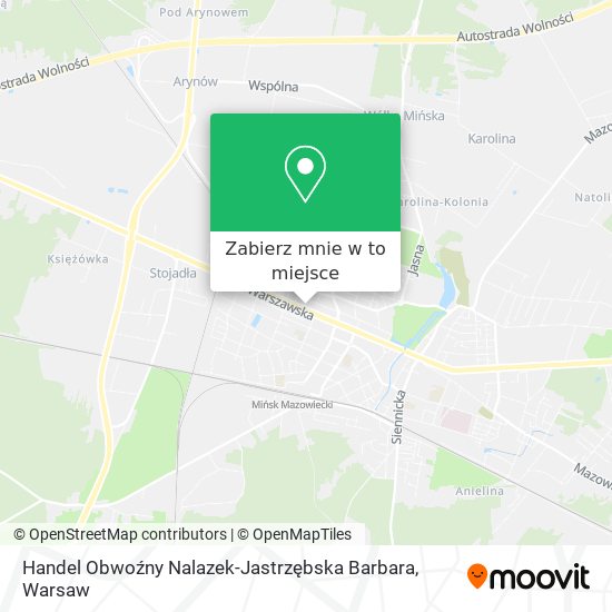 Mapa Handel Obwoźny Nalazek-Jastrzębska Barbara