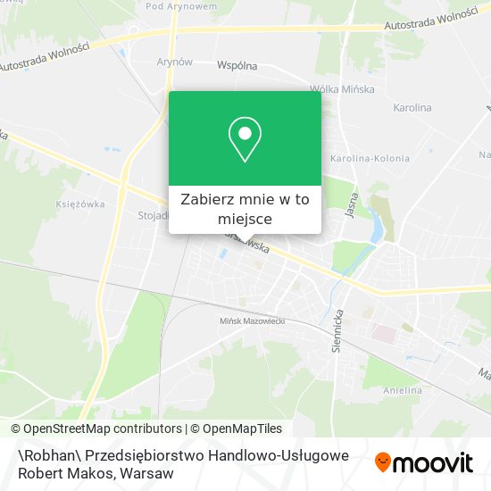 Mapa \Robhan\ Przedsiębiorstwo Handlowo-Usługowe Robert Makos