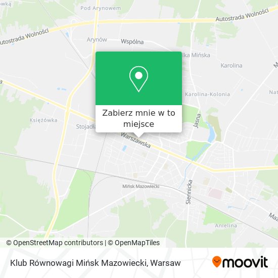 Mapa Klub Równowagi Mińsk Mazowiecki