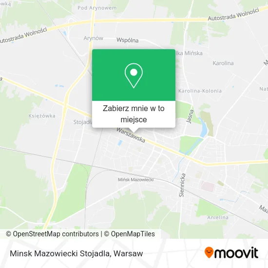 Mapa Minsk Mazowiecki Stojadla