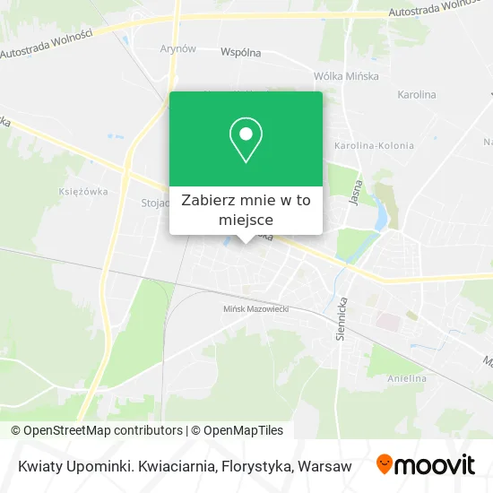 Mapa Kwiaty Upominki. Kwiaciarnia, Florystyka