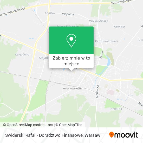 Mapa Świderski Rafał - Doradztwo Finansowe