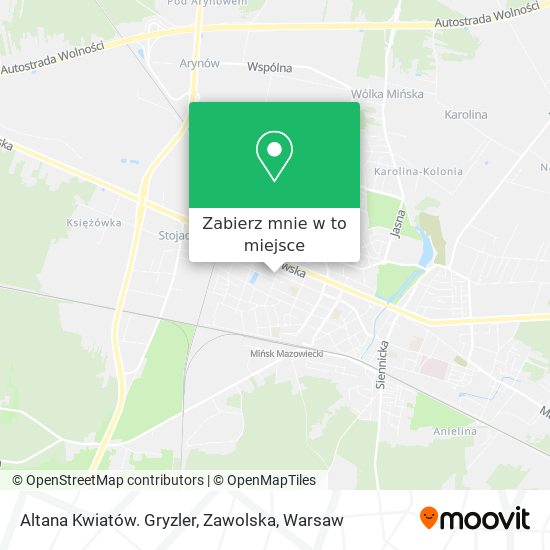 Mapa Altana Kwiatów. Gryzler, Zawolska