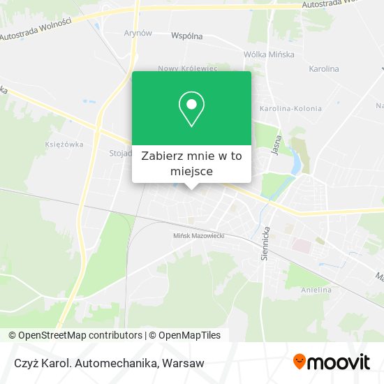 Mapa Czyż Karol. Automechanika