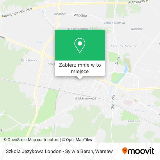 Mapa Szkoła Językowa London - Sylwia Baran