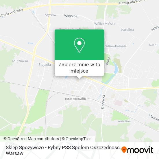 Mapa Sklep Spożywczo - Rybny PSS Społem Oszczędność