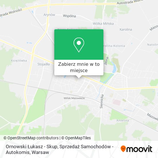 Mapa Ornowski Łukasz - Skup, Sprzedaż Samochodów - Autokomis