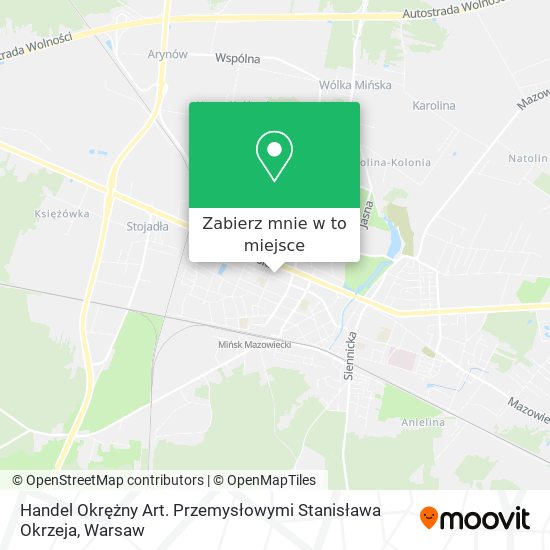 Mapa Handel Okrężny Art. Przemysłowymi Stanisława Okrzeja