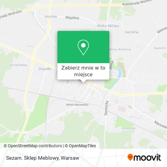 Mapa Sezam. Sklep Meblowy